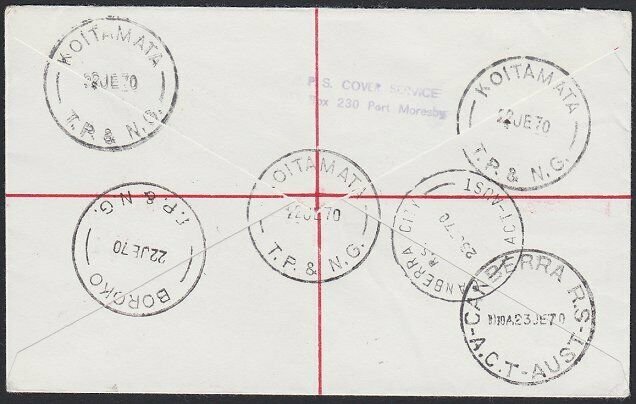 PAPUA NEW GUINEA 1970 Registered cover ex KOITAMATA.........................G878