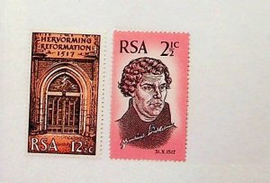 SOUTH AFRICA Sc 343-4 NH ISSUE OF 1967 - LUTHER