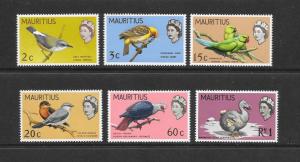 BIRDS - MAURITIUS #327-32 MNH