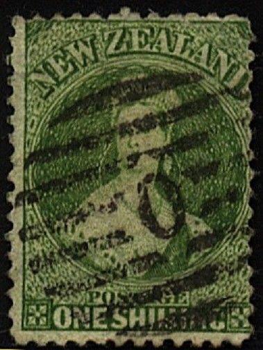 NEW ZEALAND 1864 Chalon 1/- perf 12½ used SG125............................71881