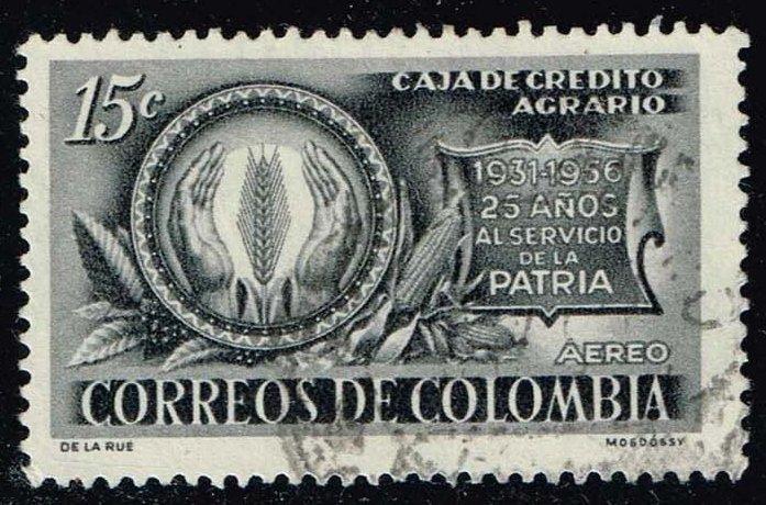 Colombia #C295 Emblem, Coffee and Corn; Used (0.25)