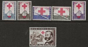 Belgium B641-46   1959  set 6  fine mint  hinged