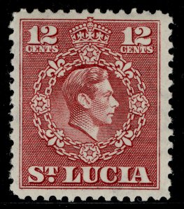 ST. LUCIA GVI SG134, 6d claret, M MINT.