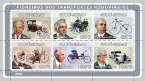 GUINEA BISSAU 2008 SHEET PIONEERS OF TRANSPORT FORD DUNLOP BENZ CLASSIC CARS