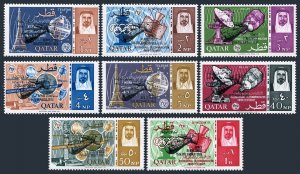 Qatar 91-98,MNH.Mi 94-101. Space flight of Gemini 6 & 7 overprinted ITU 100,1966