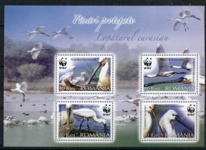 Romania 2006 WWF Water Birds sheetlet MUH