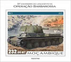 Mozambique - 2021 WWII Operation Barbarossa - Stamp Souvenir Sheet - MOZ210119b3 