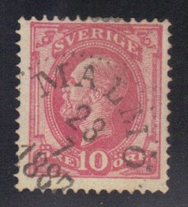 SWEDEN  SCOTT# 39 USED 10o, 1885