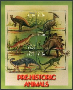 Nevis 1448-1450,1451-1453,MNH. Pre-Historic Animals.