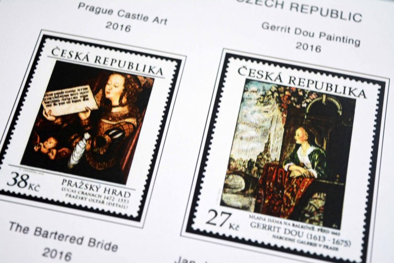 COLOR PRINTED CZECH REPUBLIC 2011-2020 STAMP ALBUM PAGES (70 illustrated pages)