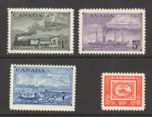 Canada Sc# 311-314 MH 1951 4c-15c Stamp Centenary