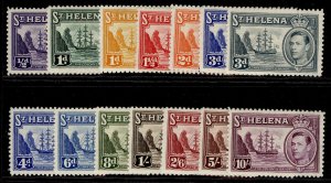 ST. HELENA GVI SG131-140, 1938-44 complete set, LH MINT. Cat £140.