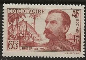 Ivory Coast ^ Scott # 159 - MH