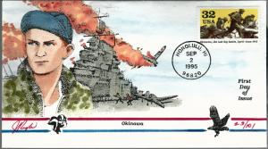 WW!! Pugh Designed and Painted Okinawa FDC-only 101 created...