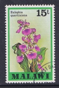 Malawi   #333  used  1979  orchids  15t