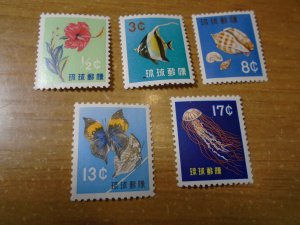 Ryukyu Islands  #  58-62  MNH