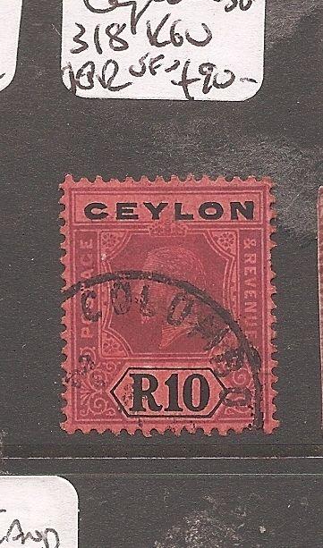 Ceylon SG 318 KGV 10R VFU (3ccn)