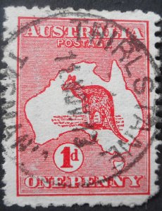 Australia 1913 One Penny Kangaroo with THIRLSTANE postmark