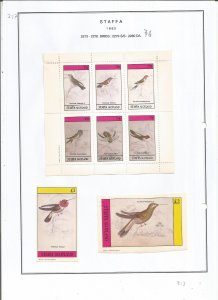 STAFFA - 1982 - Birds - Sheets - Mint Light Hinged - Private Issue