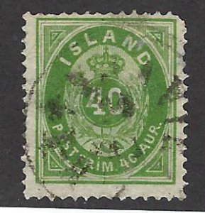 Iceland SC#14 Used F-VF SCV$250.00....Fill a Great Spot!