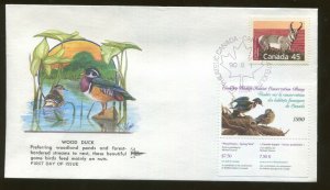 1990 Canada Wildlife Conservation Duck Stamp #CN6 Gill Craft First Day Cover