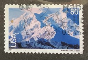 USA 2001 Scott C137 used - 80c, Landscape, Mount McKinley, Alaska