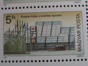 ​HUNGARY STAMP:1987 SC# 3071-CAPEX'87 INTERNATIONAL STAMP SHOW-TORONTO MNH S/S