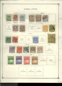 Collection, Sierra Leone Scott Album Pages, 1884/1988, Cat $145, Mint & Used