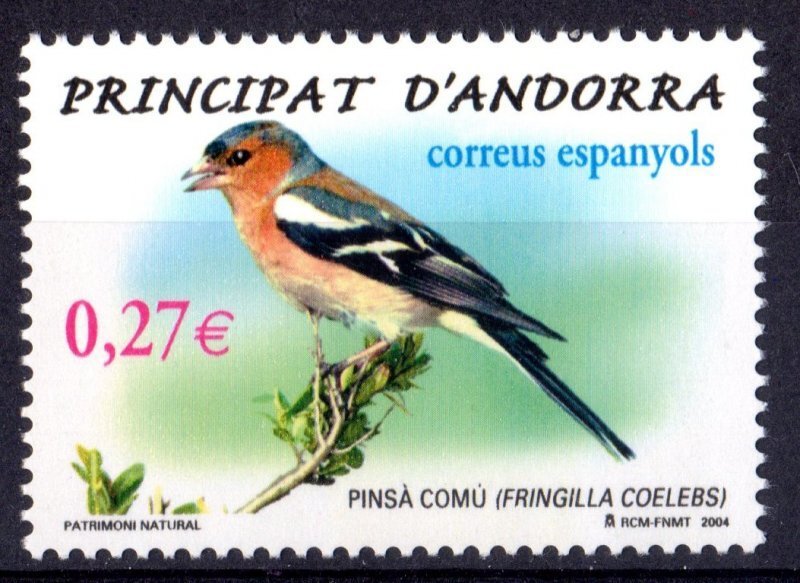 Spanish Andorra 2004 BIRD Stamp Perforated Mint (NH) VF