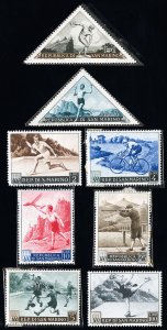 San Marino Stamps # 327-35 MNH VF