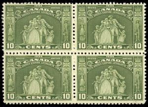 CANADA 209 Mint 10¢ VF OG NH Block of Four Unitrade $320.00 -- Stuart Katz