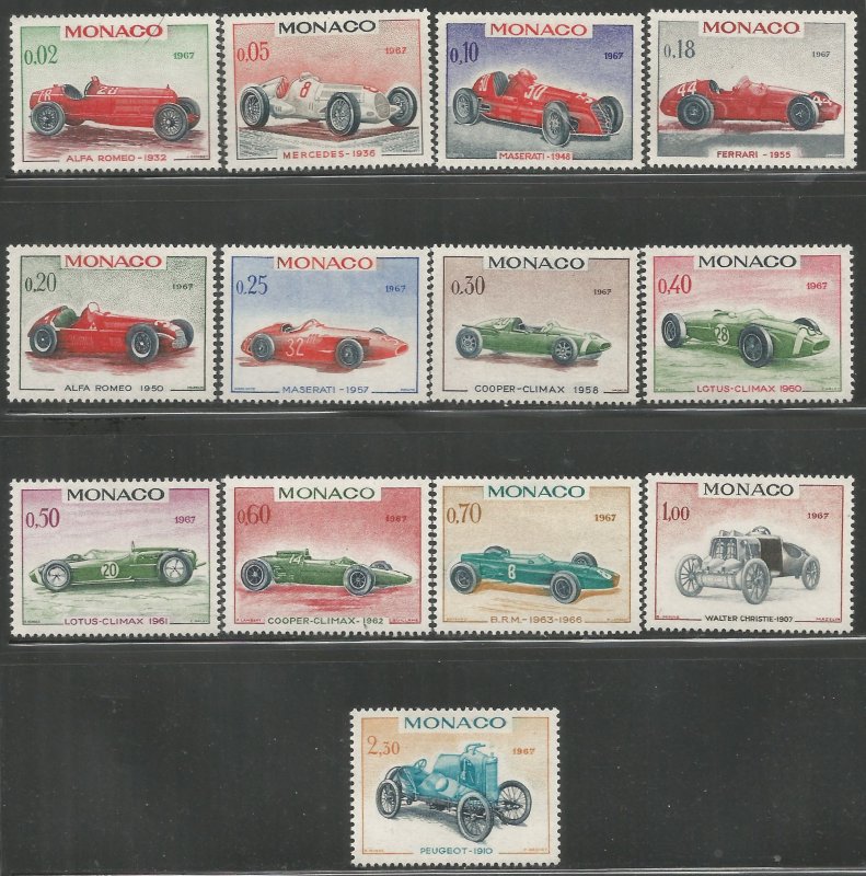 MONACO 648-661 MNH, 25TH GRAND PRIX OF MONACO, MAY 7