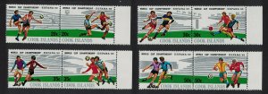 Cook Is. World Cup Football Championship Spain 4 pairs 1981 MNH SG#815-822