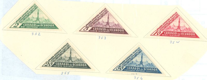 Ecuador #352-356 Unused