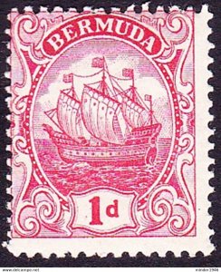 BERMUDA 1919 KGV 1d Carmine SG46c MNH