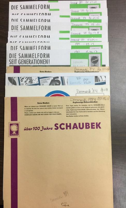 SCHAUBEK VARIETY SCANDANAVIAN ALBUM PAGES - 108 PAGES