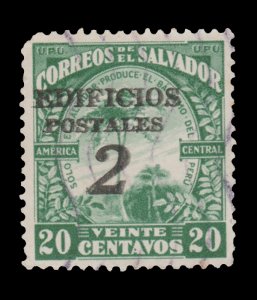 EL SALVADOR STAMP 1931. SCOTT # Ra2. USED.