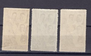 RUSSIA YR 1938,SC 640-42,MI 599-601,MNH,1st TRANS-POLAR FLIGHT,DARK SHADE