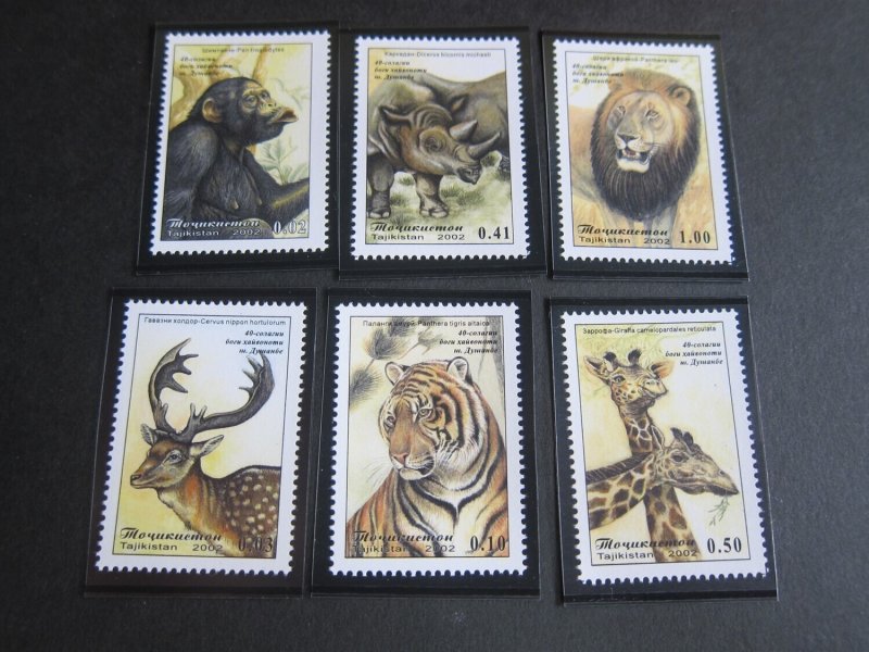 Tajikistan 2002 Sc 186-91 animal set MNH