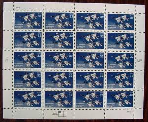 Scott 3167, Air Force 50th Anniversary sheet of 20