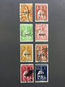 Azores #313A,313G-313J,313L,313O F-VF Used & 313C MH. Scott $ 18.90