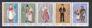 Finland Sc 522a 1972 Costumes stamp strip mint NH