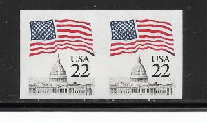 U.S. #2115f The 1985 22 Cent Flag Issue Imperforate with Wide Block Tag MNH