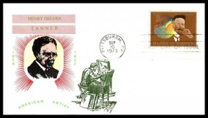 10358 OAS-CNY FDC JACKSON SCOTT 1486 – 1973 8c Henry O. Tanner