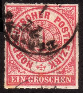 1868, North German Confederation, 1gr, Used, Sc 4