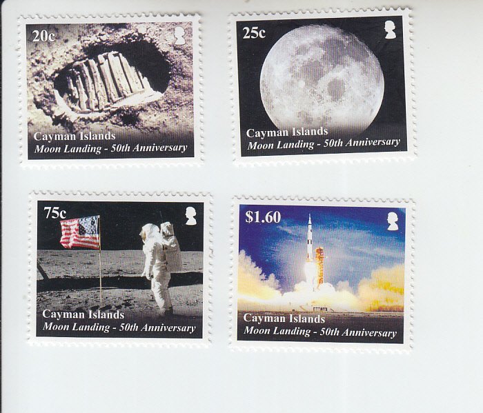 2019 Cayman Is Apollo 11 (4) (Scott NA) MNH