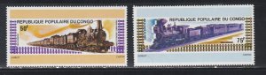 Congo # C204-205, Trains, Mint NH, 1/2 Cat.