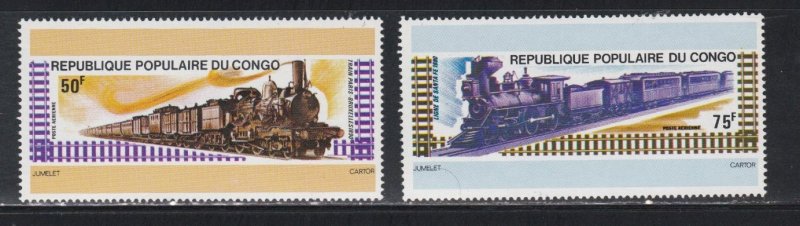 Congo # C204-205, Trains, Mint NH, 1/2 Cat.