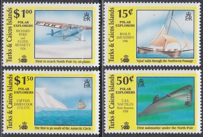 TURKS & CAICOS Sc # 885-6,8,90 MNH VOYAGES of DISCOVERY (See Description)