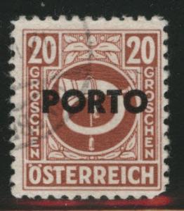 Austria Scott J196 Used 1946 PORTO postage due